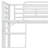 Loft Bed With 3 Layers Of Shelves And L-Shaped Desk-890662719-904526703
