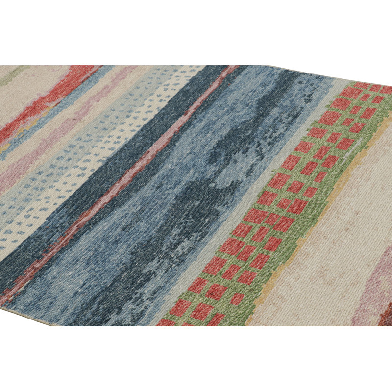 Distressed Homage Hand Knotted Wool Animal Print Area Rug, Rectangle 10' x 14'