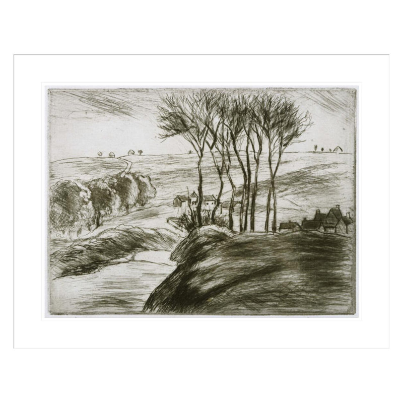 «Landscape Near Osny (State II)» par Camille Pissarro, impression giclée encadrée, H 17,59 po x l 21,75 po