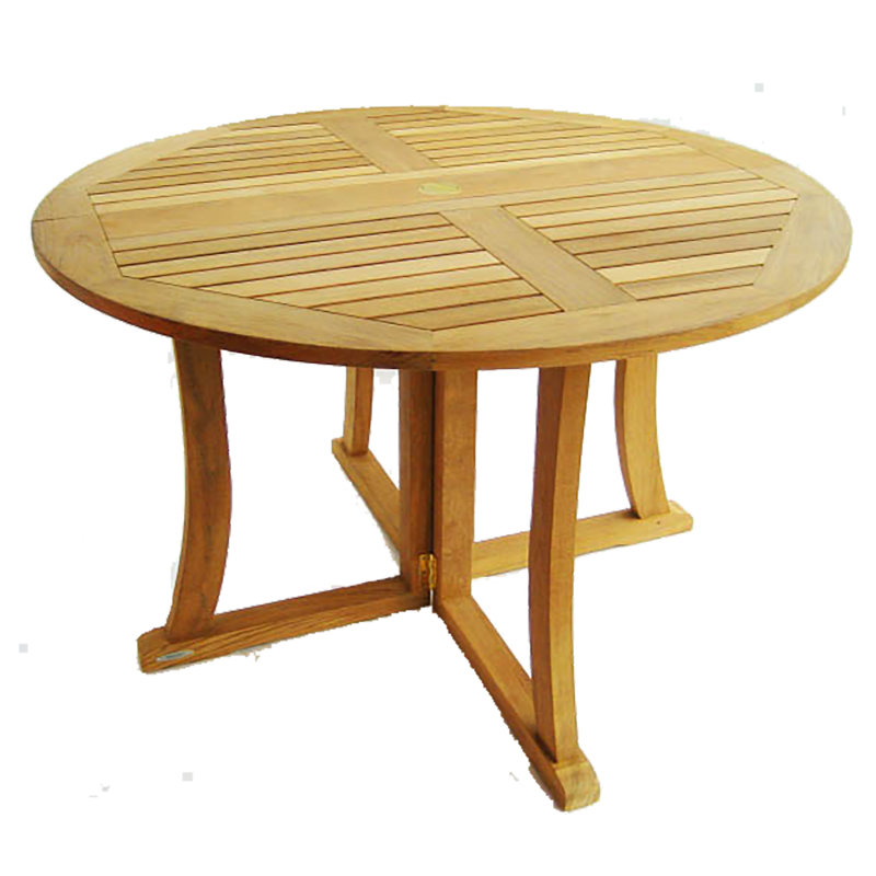 Jaydalynn Round Teak Outdoor Folding Dining Table