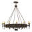 Warwick 12 - Light Dimmable Wagon Wheel Chandelier