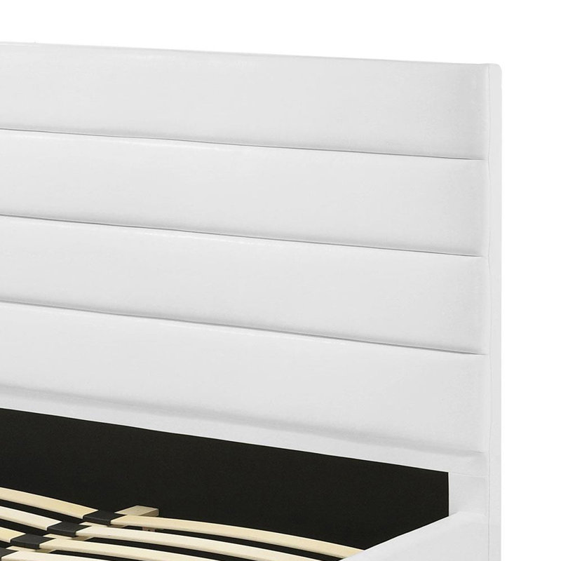 53-inch Upholstered Eastern Platform Bed White, Full / Double
