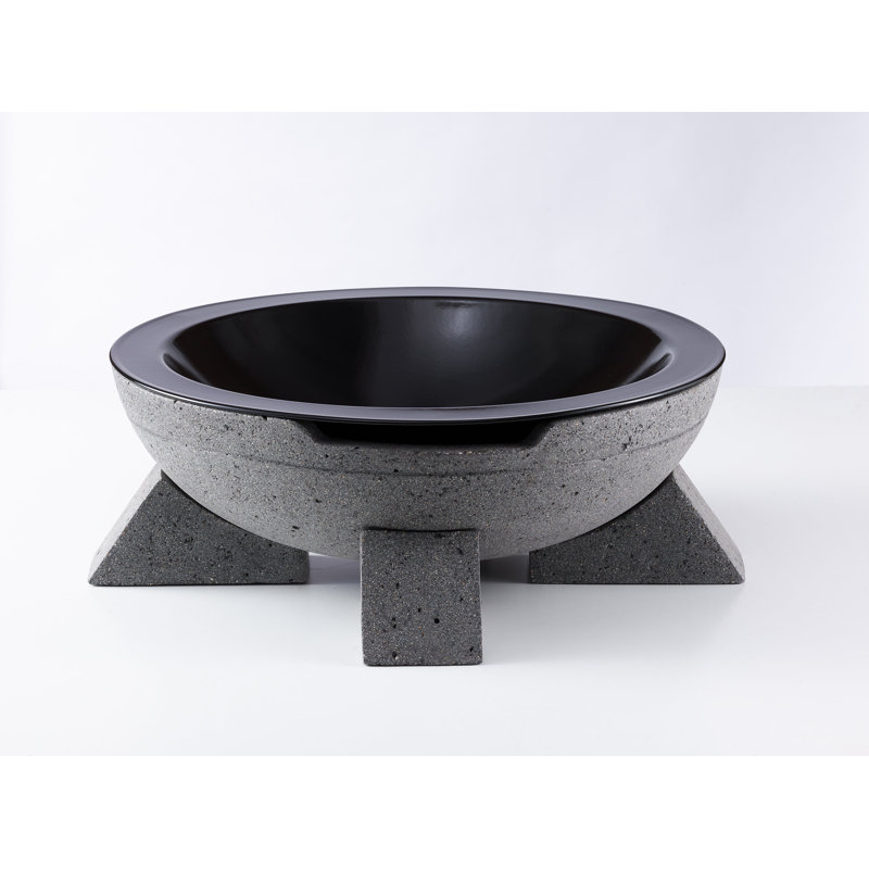 Round Charcoal Smokeless Fire Pit, Mercury Grey