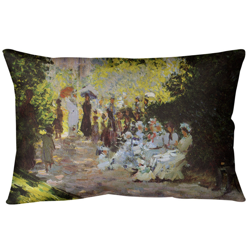 Coussin lombaire monceau park, 20 po x 14 po, Bourre en polyester, Faux lin