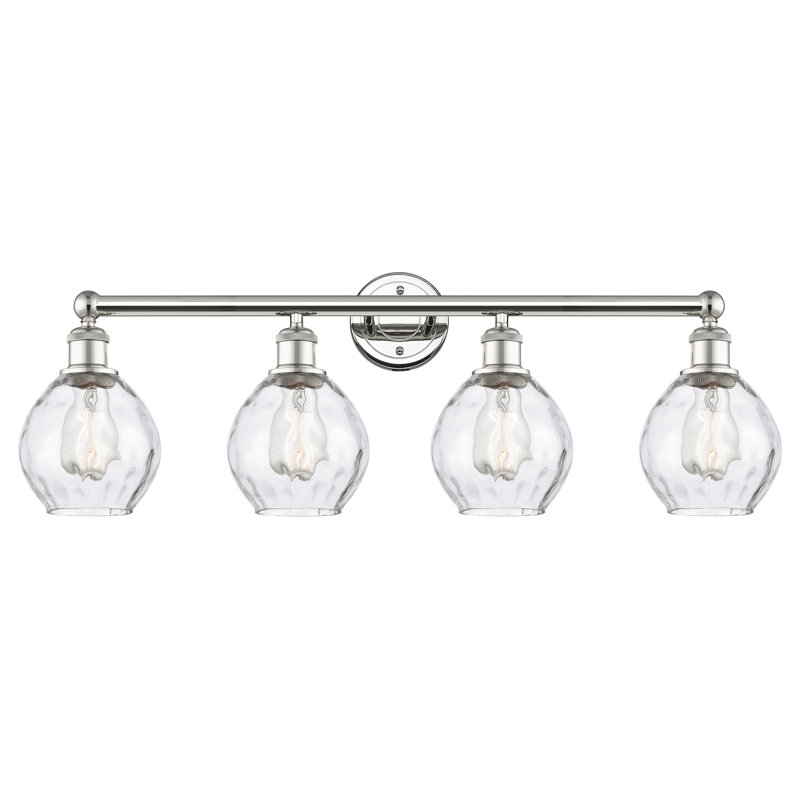Éclairage pour meuble-lavabo 4 lumières 33 pouces Oceanne, Nickel poli