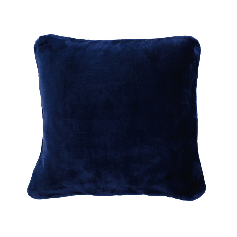 Cashmere Feeling Square Throw Cushion, Dark blue