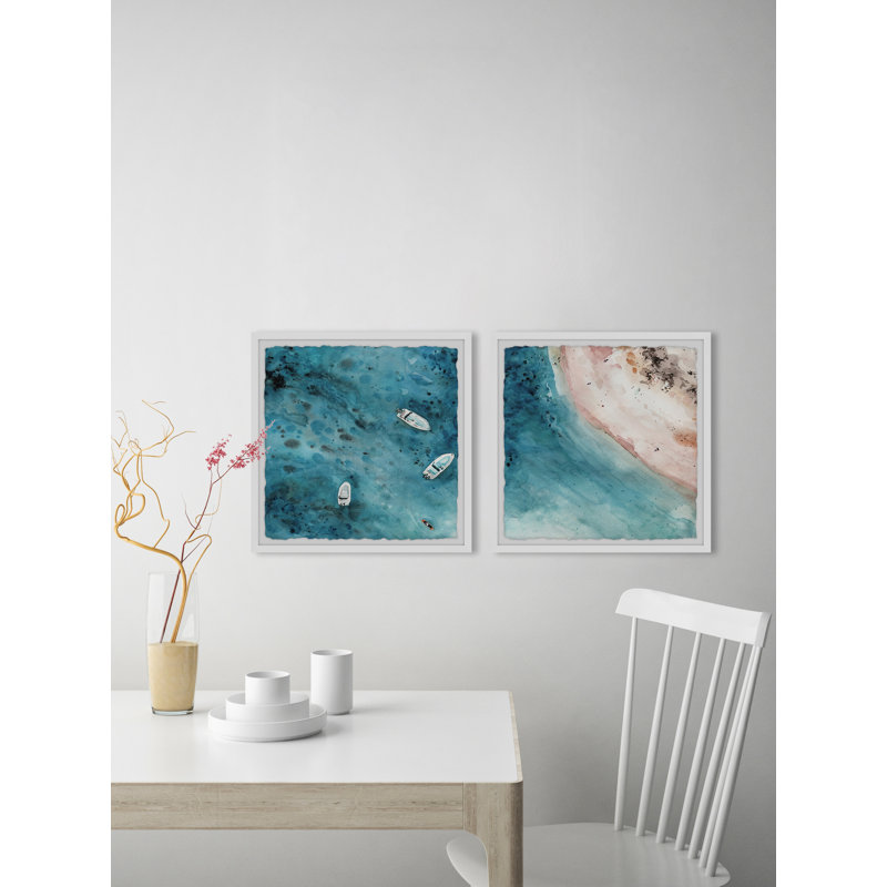 Perfect Getaway - ensemble de 2 reproductions d'art sur papier encadré