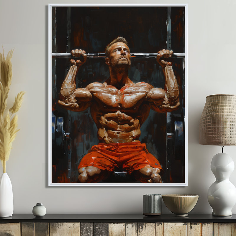 «Déterminée» haltérophile hommes de la concurrence I - décoration murale aérobie et de musculation