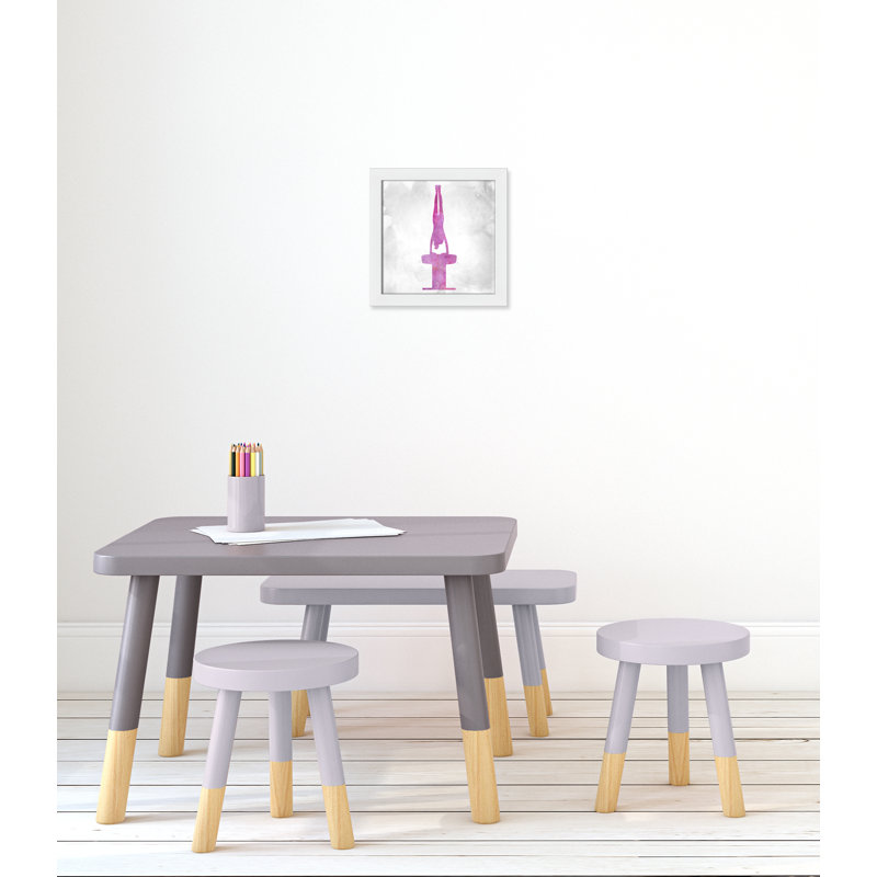 Gymnastique 1, H 12 po x l 12 po x P 0,63 po, Cadre blanc