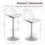 Tabouret de comptoir rembourré pivotant et réglable en hauteur-107120736