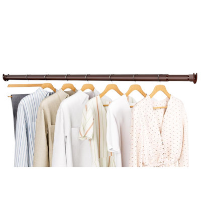 Tringles de garde-robe pour suspendre les vêtements, tringle à suspendre réglable, barre à vêtements résistante, tringles pour suspendre les vêtements aux armoires, rideau de douche