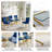 5-Piece Modern Dining Set – Rectangular Glass Table With Mirrored Metal Base & 4 Velvet Upholstered Chairs-114850855-114850859