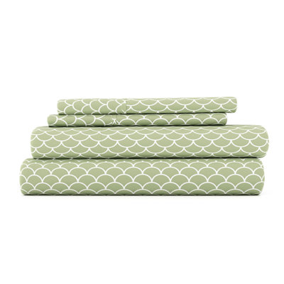 Simply Soft™ Scallops Pattern Microfiber Sheet Set