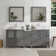 Karson 72'' Double Bathroom Vanity with Engineered Marble Top with Mirror