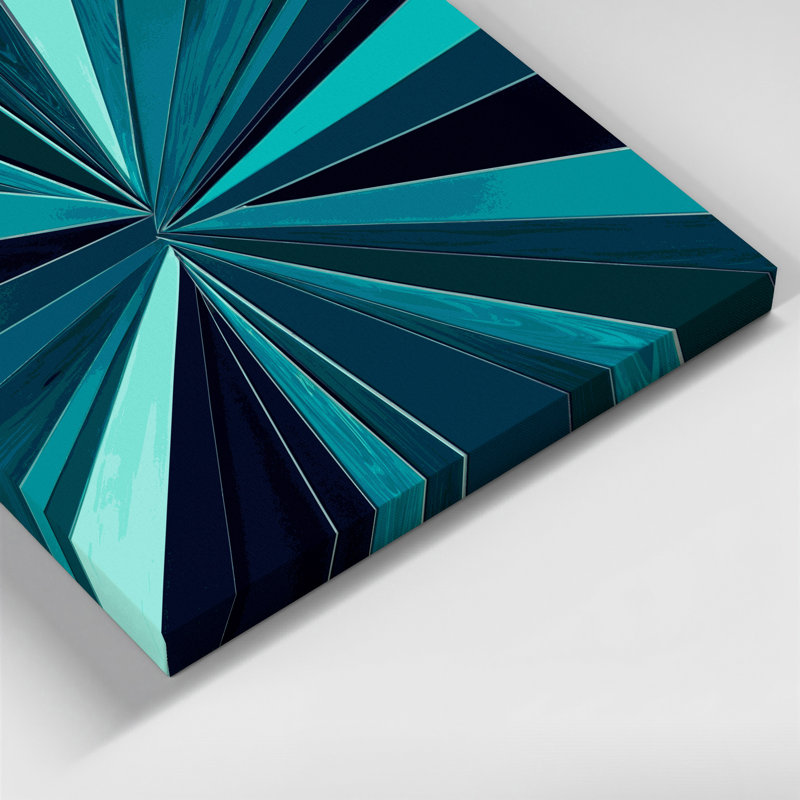 Art mural rigide sur toile bleue