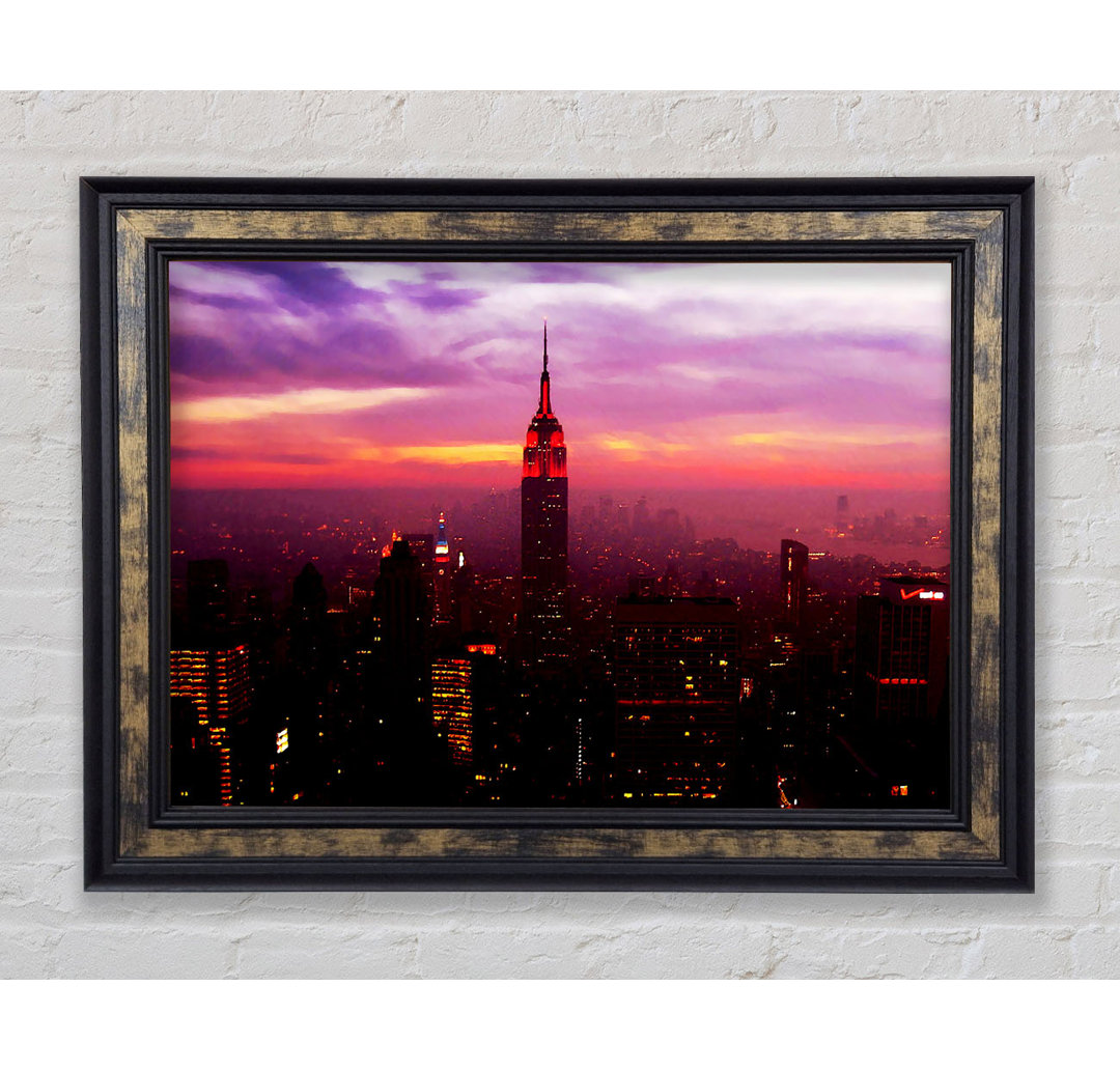 Empire State Building Evening Glow - Einzelner Bilderrahmen Kunstdrucke