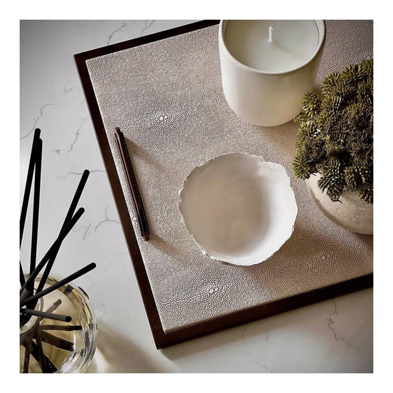 Decorative Tray, Cream/Brown
