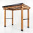 8 ft. W x 5 ft. D Western Red Cedar Hardtop Grill Gazebo with Shelves and Metal Roof