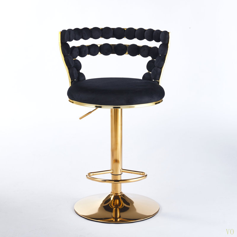 Ensemble de table de bar moderne avec 2 tabourets de bar réglables, table de pub ronde à motif de marbre pour le bar et la cuisine