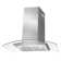 Cosmo 36 in. Vista Collection Ducted Wall Mount Range Hood, Button Controls, LED Lights, Permanent Filters, Stainless Steel