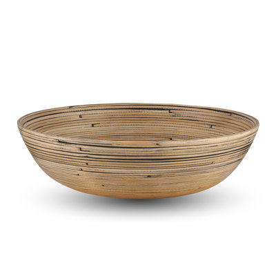 Lexa Bamboo Salad Bowl, 12 Inch, Natural Bamboo