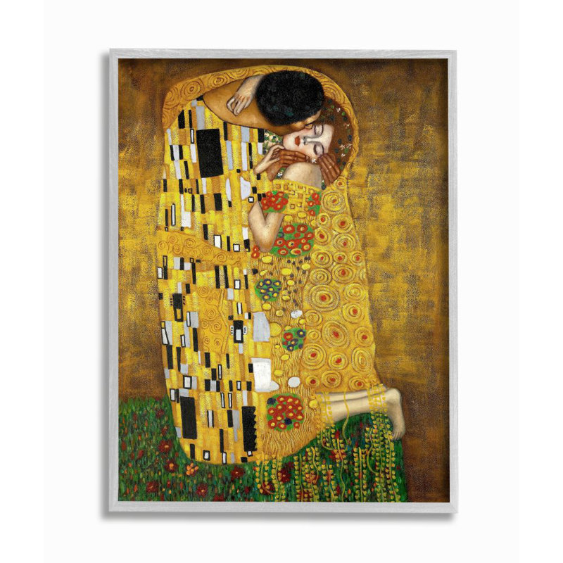 « gold patterned gold green figures » par gustav klimt,, reproduction d’impression, Estampe numérique Farmhouse