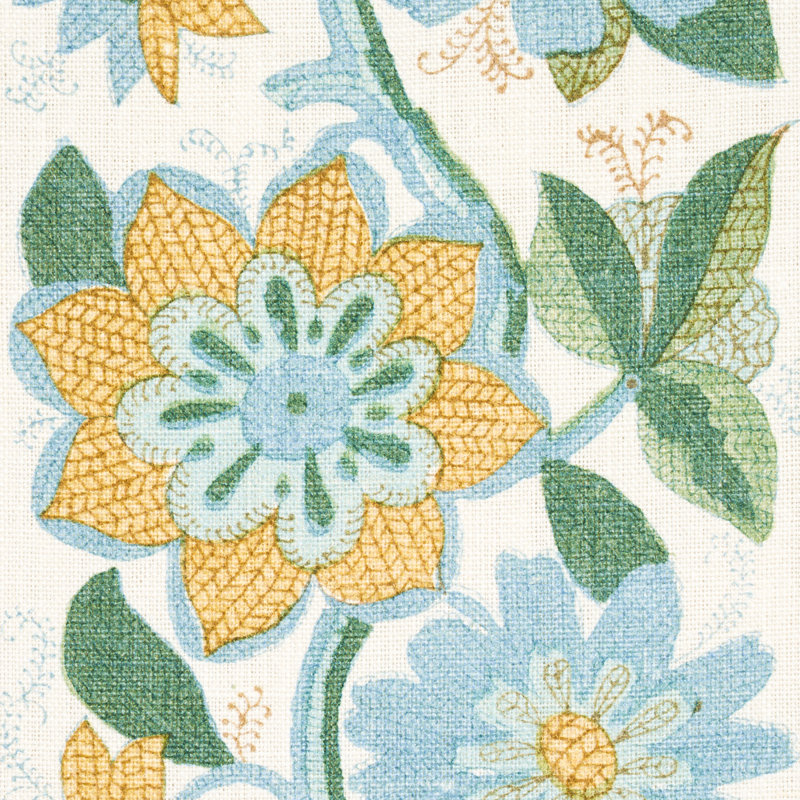 Tissu de lin à bordure Indali, Citron / minéral