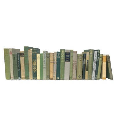 Livres décoratifs - Livres Vintage Ivy Cream - Livres verts et crème au pied