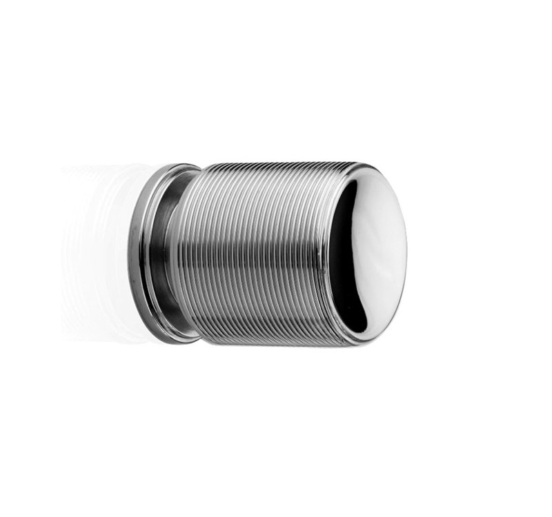 Monaco Cylindrical Knob, 0.75" H x 0.74" W x 0.74" D, Brush Brass/Black
