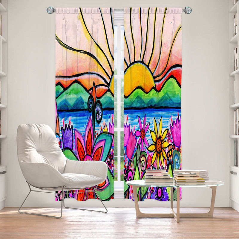 Ensemble de rideaux en polyester 2 pièces Eliud, L 20 po x L 52 po