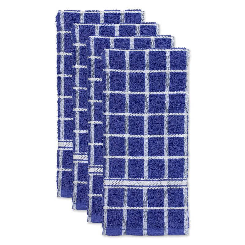 Cotton Waffle Tea Towel Kitchen Towel, Blueberry