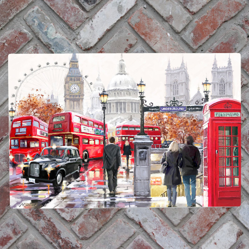 MACNEIL STUDIOS Traditional Cities & Countries Wall Decor on Ceramic