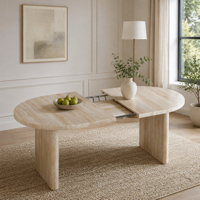 Table de salle à manger extensible moderne avec feuilles amovibles