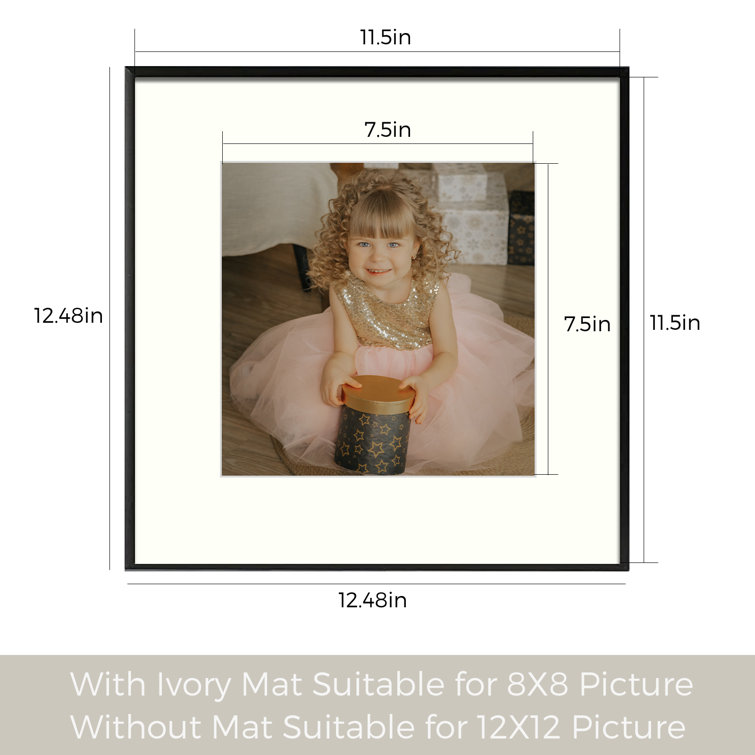 12.48 x 12.48 Metal Single Picture Frame in Black Latitude Run