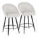 Matisse Highback 26" Fixed-Height Counter Stool With Tapered Metal Legs & Round Footrest - Set Of 2