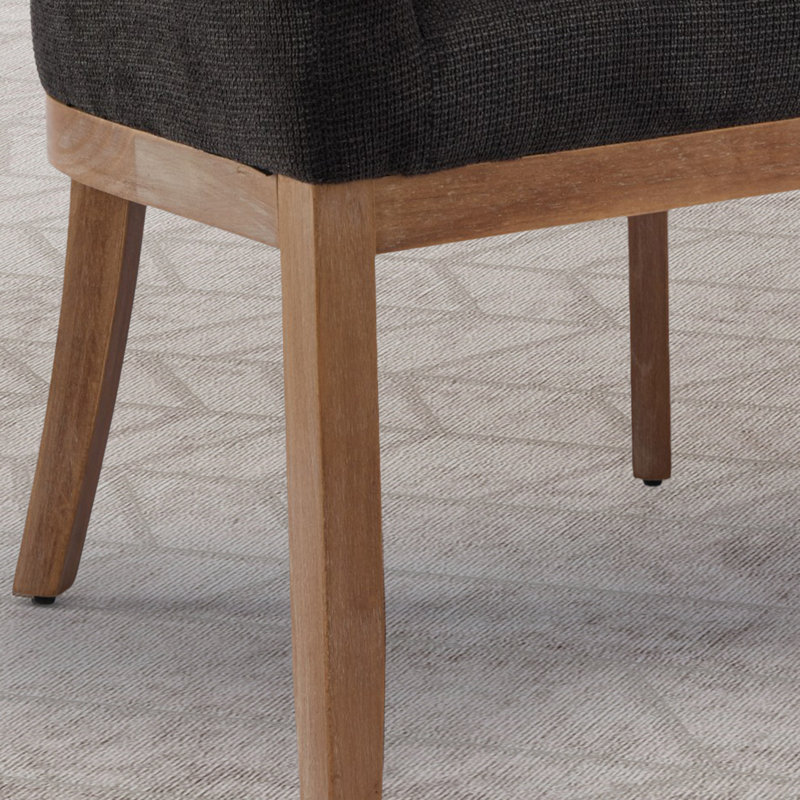 Modern Upholstered Barrel Dining Chairs, Black