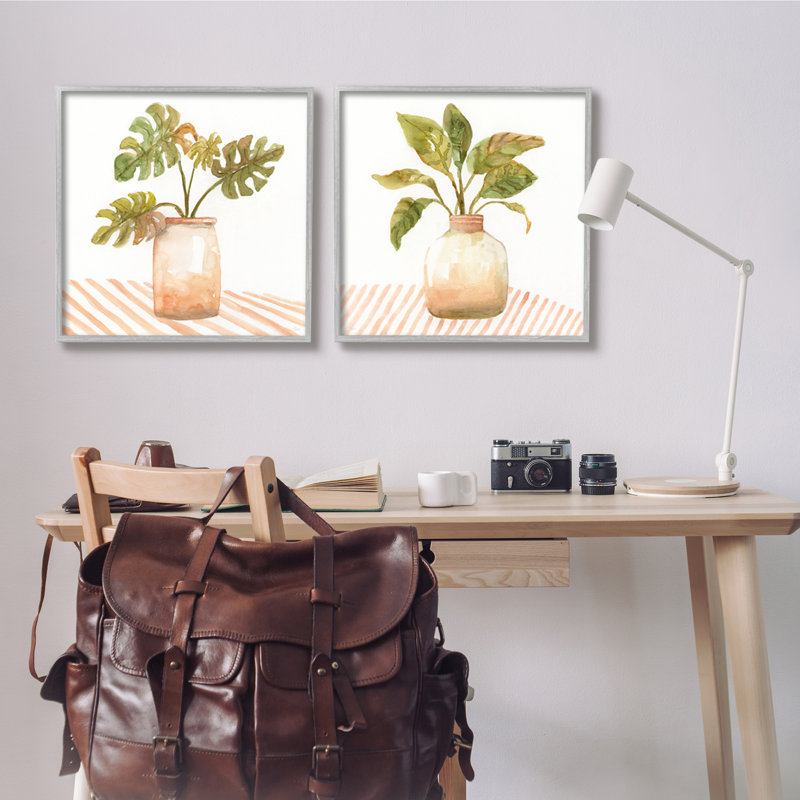 «Tranquil Monstera Leaf», H 24 po x l 24 po, Estampe numérique Farmhouse