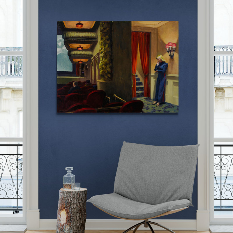 New York Movie by Edward Hopper - Wrapped Canvas Art Prints, 21 cm H x 31 cm W
