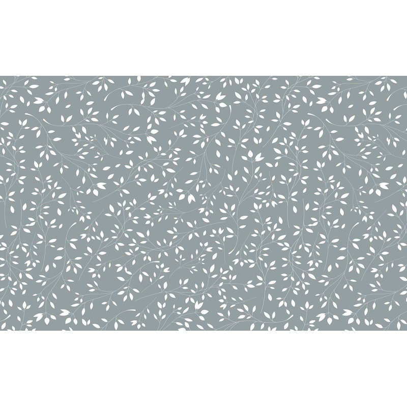 Murale pelez et collez de qualité supérieure - Motif de feuilles botaniques, L 96 po x l 120 po