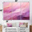 Ensemble de décorations murales abstraites à encre liquide Tuba Terrain Mountainous Mauve III-107759289-107759291