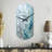 Silver Shimmer - Cylinder Shape Large Abstract Landscapes 3D Wall Clock-105565889