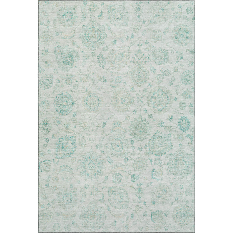 Premium Machine Washable Mayfield AMF1833 Damask Rug, Rectangle 2'6" x 3'10"