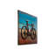 Cycling to the Beach print on metal