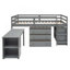 Lit mezzanine basse avec cabinet et bureau portatif à roulettes-1541367201