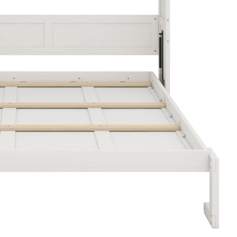 Grand lit escamotable peu encombrant avec armoire latérale multifonctionnelle et tablette de rangement