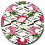 Horloge murale rétro rose et rouge - Mid-Century moderne-40748391