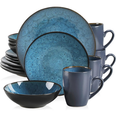16 Piece Ceramic Dinnerware Set - Service for 4