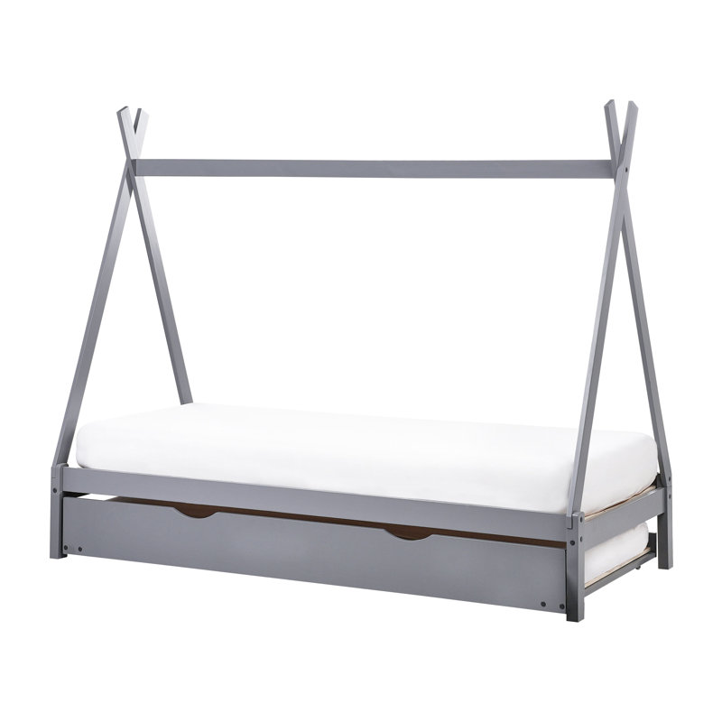TALMONTIERS Solid Wood Bed, Grey
