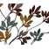 Multi Colored Metal Tree Wall Decor with Leaf Detail