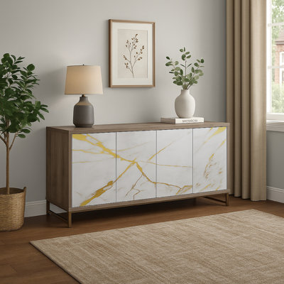 Casetta Contemporary 65"L Rectangular Console Cabinet by Mercer41